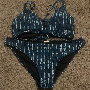 Cupshe Blue and White Dot Bikini